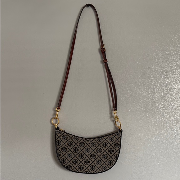 Mini T Monogram Jacquard Hobo Bag - Picture 4 of 11